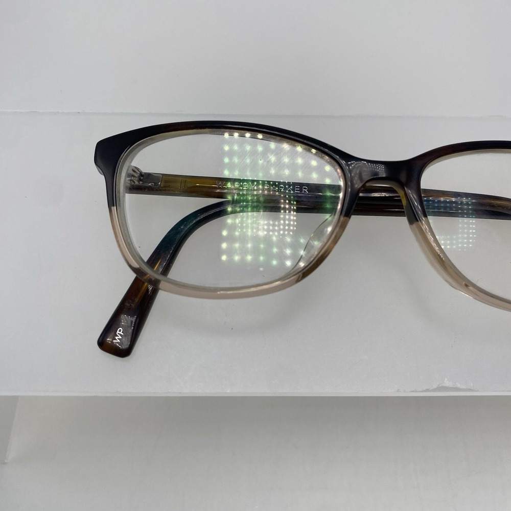Warby Parker Eyeglasses Women FRAME ONLY Daisy Cat Eye 50-15-140 Brown Clear 531 - Picture 11 of 12